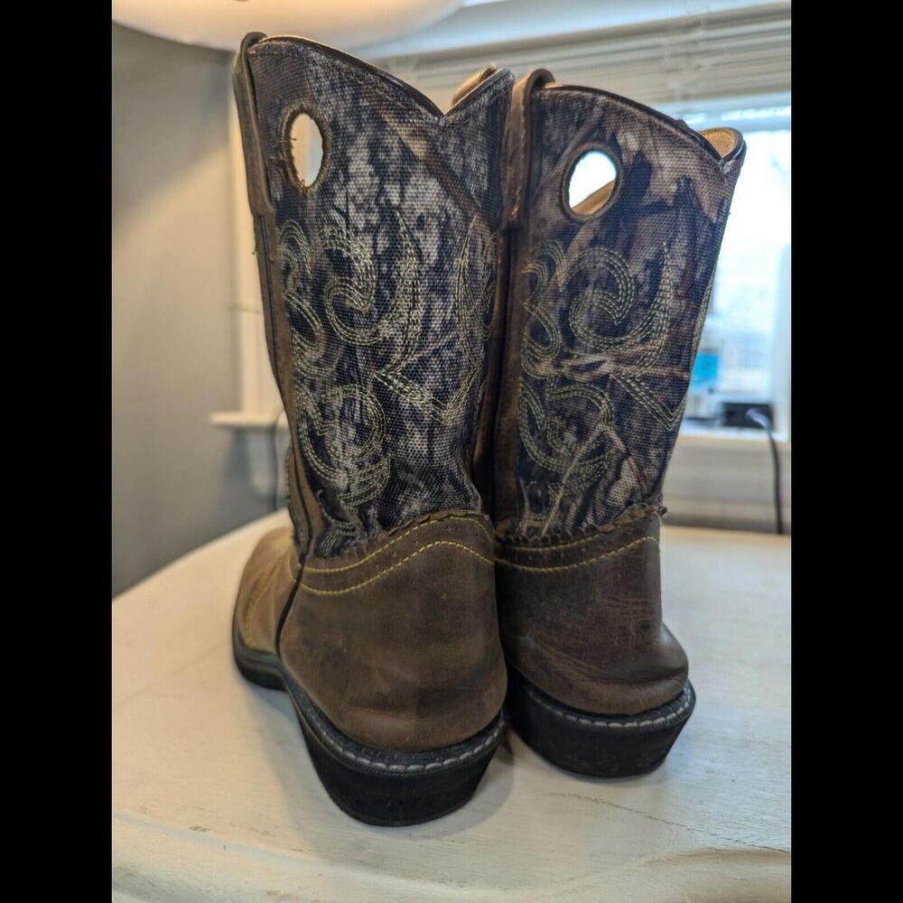 Smoky Mountain 6360 Pawnee Brown Distress/Camo Women's Boots US Size 5 - Picture 2 of 5